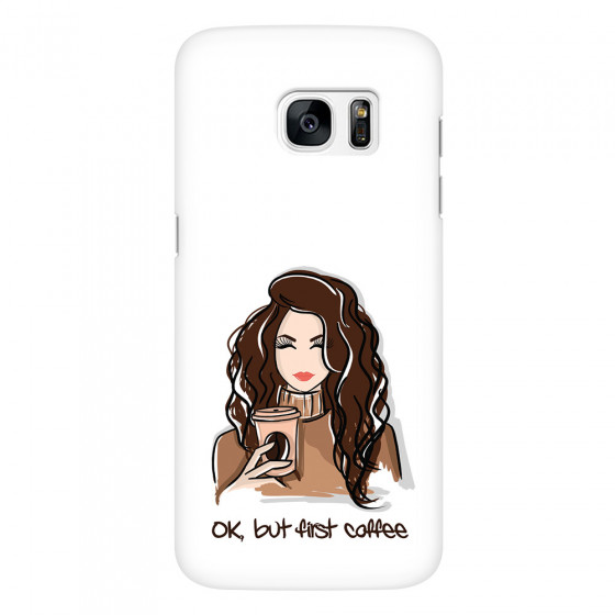 SAMSUNG - Galaxy S7 Edge - 3D Snap Case - But First Coffee