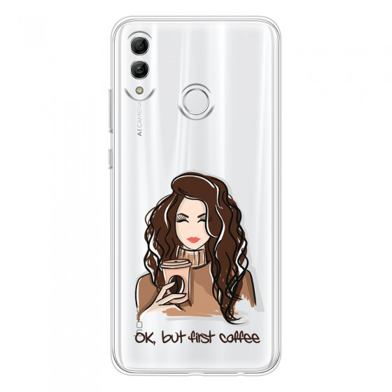 HONOR - Honor 10 Lite - Soft Clear Case - But First Coffee