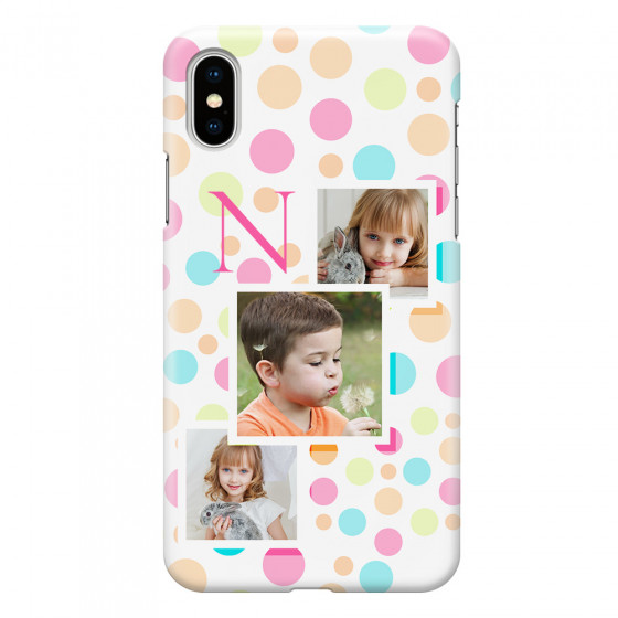 APPLE - iPhone XS Max - 3D Snap Case - Cute Dots Initial