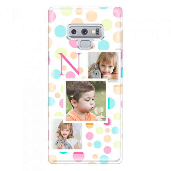 SAMSUNG - Galaxy Note 9 - Soft Clear Case - Cute Dots Initial