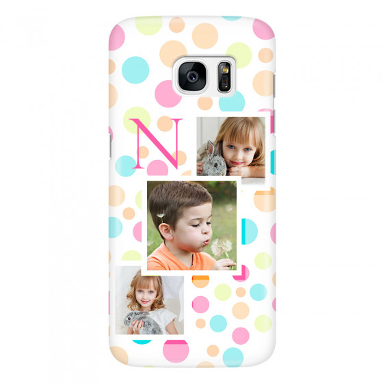 SAMSUNG - Galaxy S7 Edge - 3D Snap Case - Cute Dots Initial