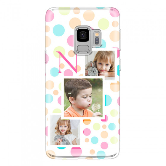 SAMSUNG - Galaxy S9 - Soft Clear Case - Cute Dots Initial