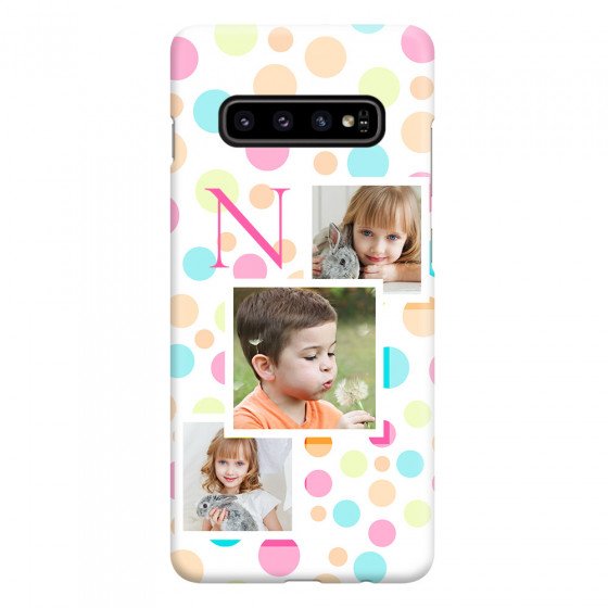 SAMSUNG - Galaxy S10 - 3D Snap Case - Cute Dots Initial