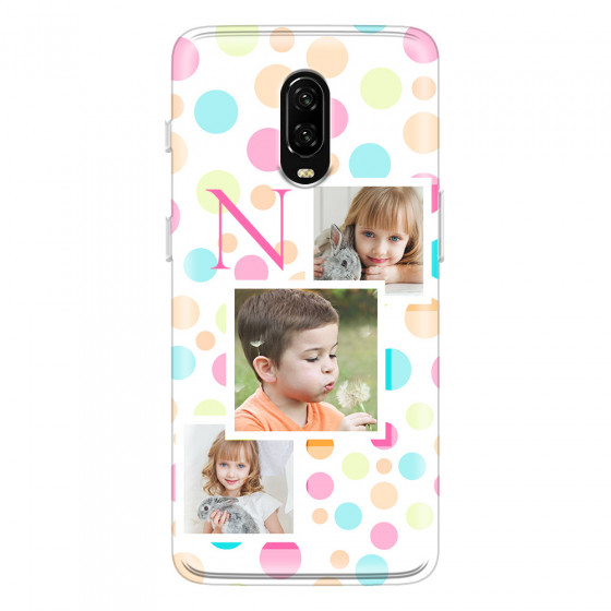 ONEPLUS - OnePlus 6T - Soft Clear Case - Cute Dots Initial