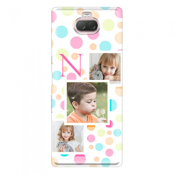SONY - Sony 10 Plus - Soft Clear Case - Cute Dots Initial