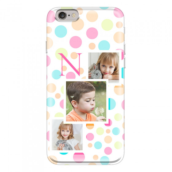 APPLE - iPhone 6S Plus - Soft Clear Case - Cute Dots Initial