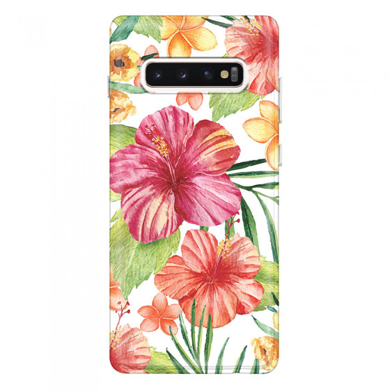 SAMSUNG - Galaxy S10 Plus - Soft Clear Case - Tropical Vibes