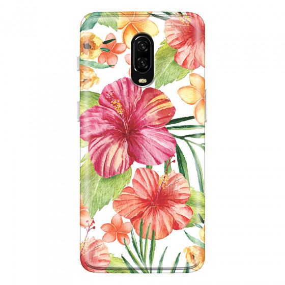 ONEPLUS - OnePlus 6T - Soft Clear Case - Tropical Vibes