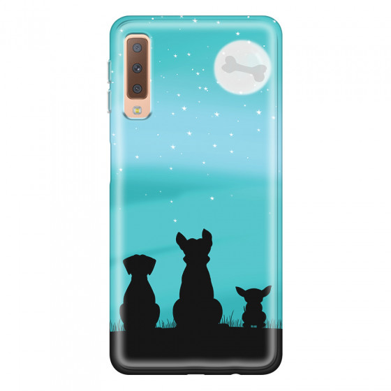 SAMSUNG - Galaxy A7 2018 - Soft Clear Case - Dog's Desire Blue Sky
