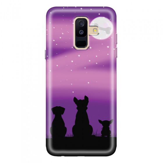SAMSUNG - Galaxy A6 Plus - Soft Clear Case - Dog's Desire Violet Sky