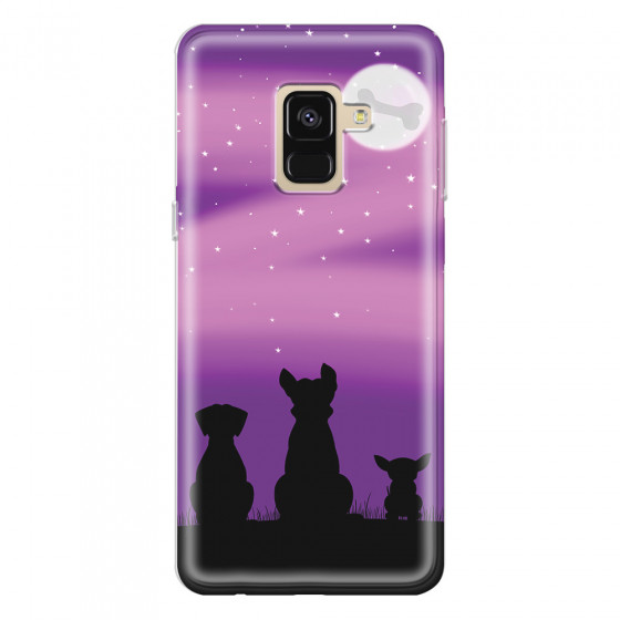 SAMSUNG - Galaxy A8 - Soft Clear Case - Dog's Desire Violet Sky