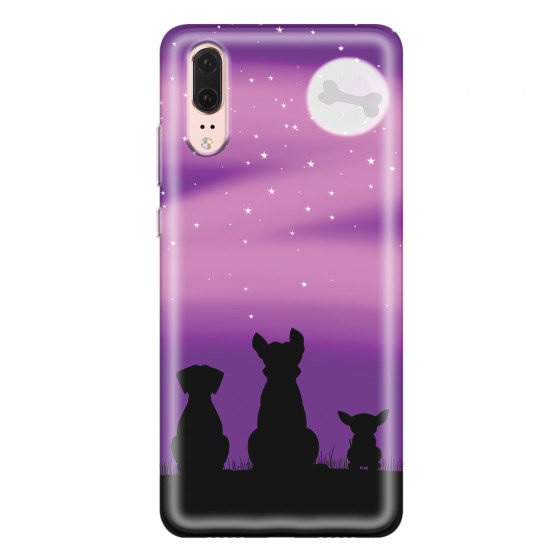 HUAWEI - P20 - Soft Clear Case - Dog's Desire Violet Sky