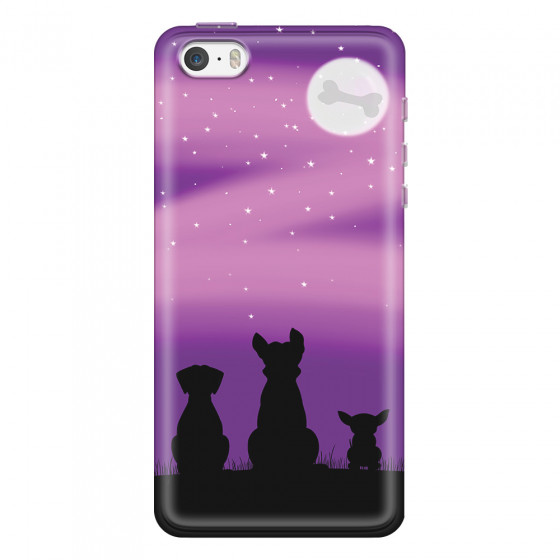 APPLE - iPhone 5S - Soft Clear Case - Dog's Desire Violet Sky