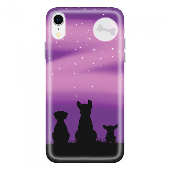 APPLE - iPhone XR - Soft Clear Case - Dog's Desire Violet Sky
