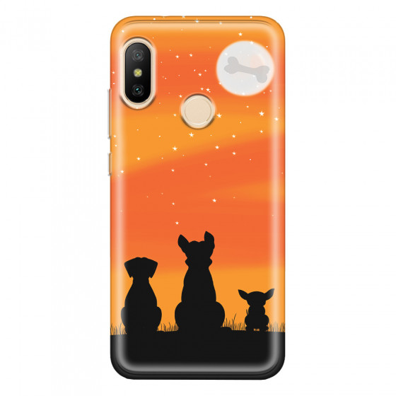 XIAOMI - Mi A2 Lite - Soft Clear Case - Dog's Desire Orange Sky