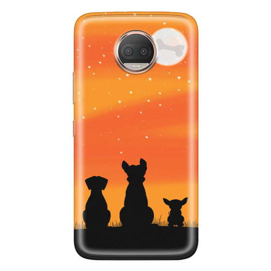 MOTOROLA by LENOVO - Moto G5s Plus - Soft Clear Case - Dog's Desire Orange Sky