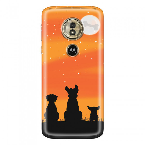 MOTOROLA by LENOVO - Moto G6 Play - Soft Clear Case - Dog's Desire Orange Sky