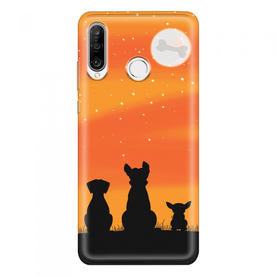 HUAWEI - P30 Lite - Soft Clear Case - Dog's Desire Orange Sky