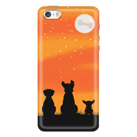 APPLE - iPhone 5S - Soft Clear Case - Dog's Desire Orange Sky