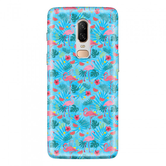 ONEPLUS - OnePlus 6 - Soft Clear Case - Tropical Flamingo IV