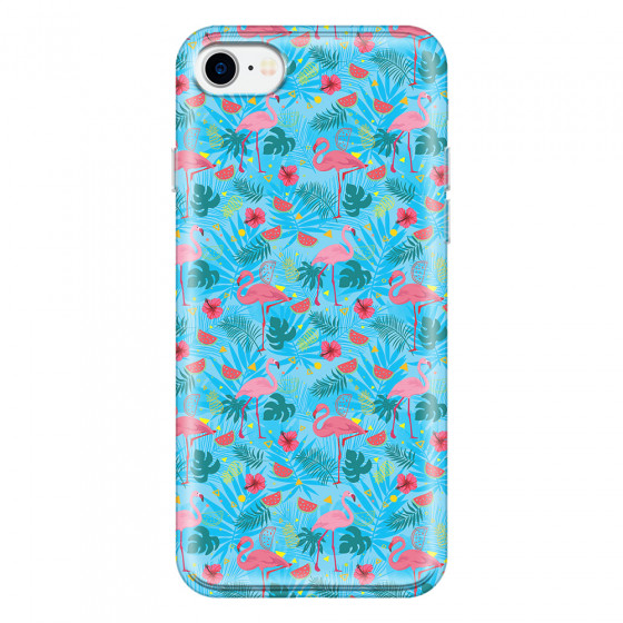 APPLE - iPhone 7 - Soft Clear Case - Tropical Flamingo IV