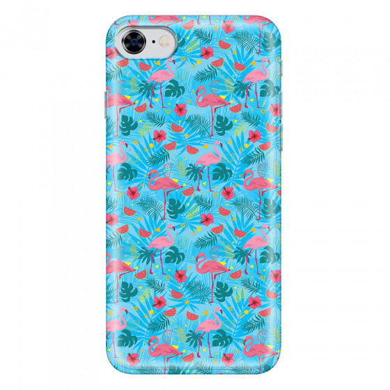 APPLE - iPhone 8 - Soft Clear Case - Tropical Flamingo IV