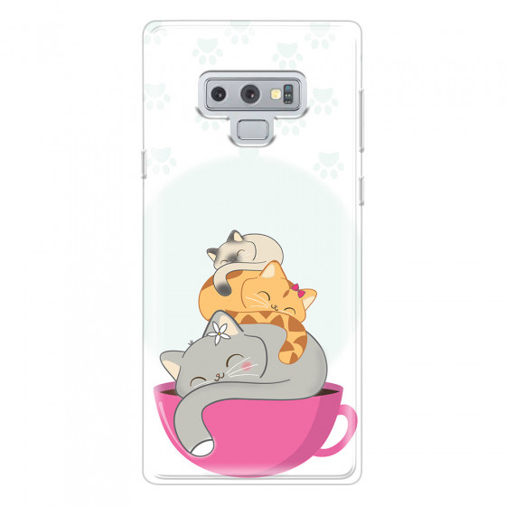 SAMSUNG - Galaxy Note 9 - Soft Clear Case - Sleep Tight Kitty