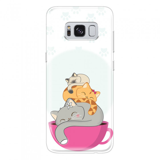 SAMSUNG - Galaxy S8 Plus - Soft Clear Case - Sleep Tight Kitty