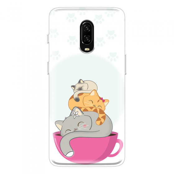 ONEPLUS - OnePlus 6T - Soft Clear Case - Sleep Tight Kitty