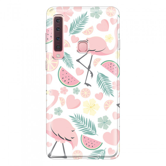 SAMSUNG - Galaxy A9 2018 - Soft Clear Case - Tropical Flamingo III
