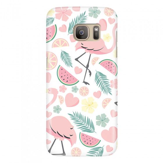 SAMSUNG - Galaxy S7 - 3D Snap Case - Tropical Flamingo III