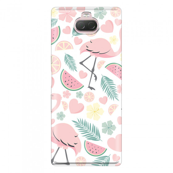 SONY - Sony 10 Plus - Soft Clear Case - Tropical Flamingo III