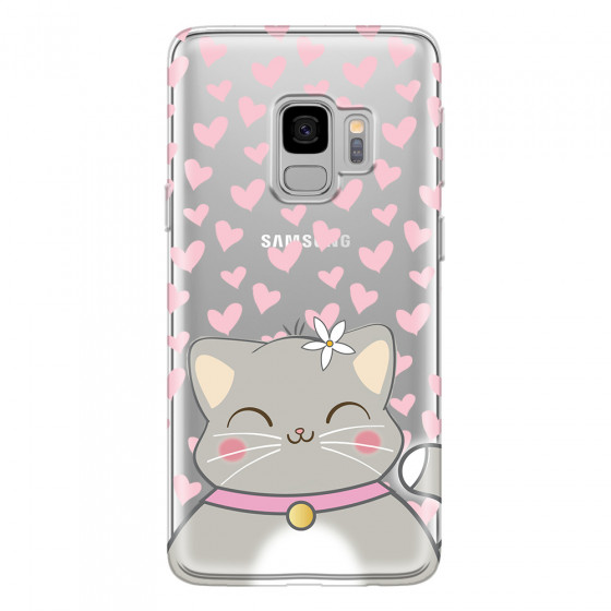 SAMSUNG - Galaxy S9 - Soft Clear Case - Kitty