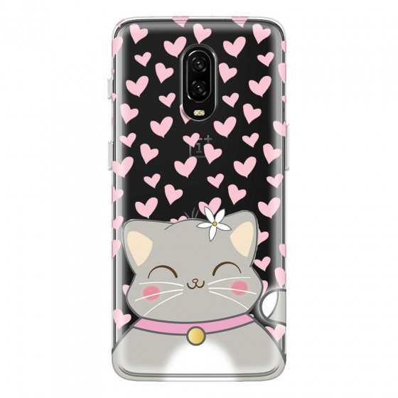 ONEPLUS - OnePlus 6T - Soft Clear Case - Kitty