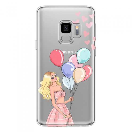 SAMSUNG - Galaxy S9 - Soft Clear Case - Balloon Party
