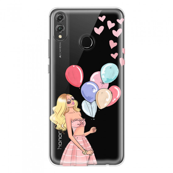 HONOR - Honor 8X - Soft Clear Case - Balloon Party