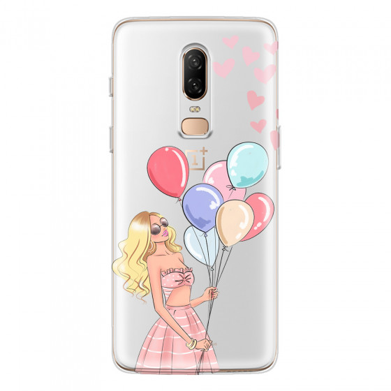 ONEPLUS - OnePlus 6 - Soft Clear Case - Balloon Party