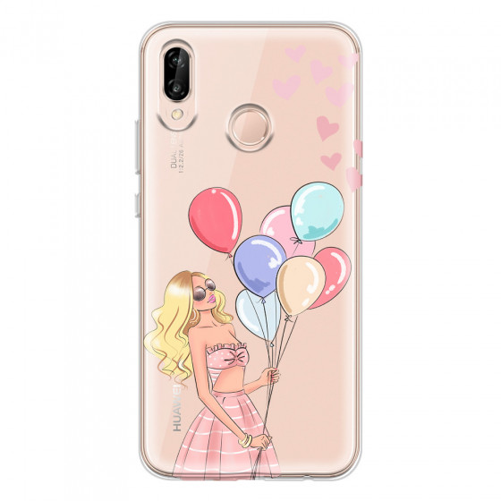 HUAWEI - P20 Lite - Soft Clear Case - Balloon Party
