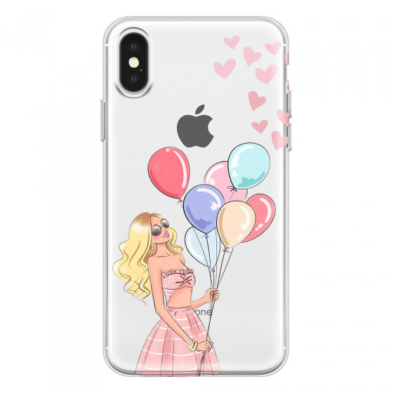 APPLE - iPhone X - Soft Clear Case - Balloon Party