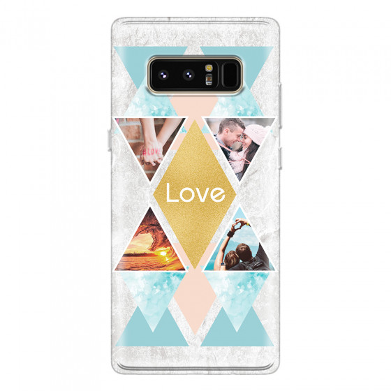 SAMSUNG - Galaxy Note 8 - Soft Clear Case - Triangle Love Photo