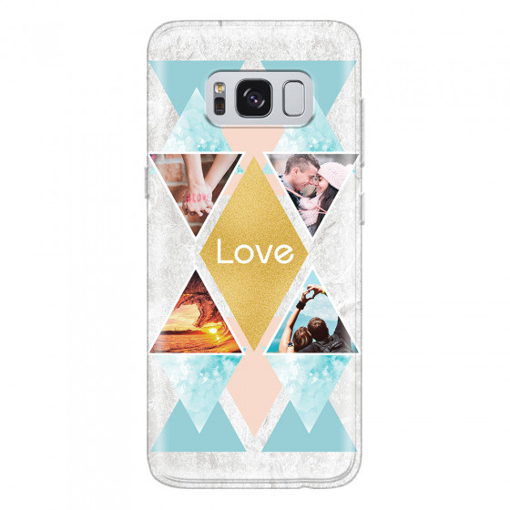 SAMSUNG - Galaxy S8 Plus - Soft Clear Case - Triangle Love Photo