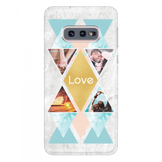 SAMSUNG - Galaxy S10e - Soft Clear Case - Triangle Love Photo