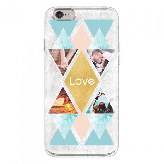 APPLE - iPhone 6S Plus - Soft Clear Case - Triangle Love Photo