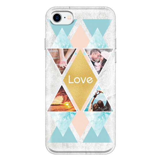 APPLE - iPhone 7 - Soft Clear Case - Triangle Love Photo