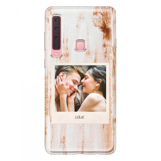 SAMSUNG - Galaxy A9 2018 - Soft Clear Case - Wooden Polaroid