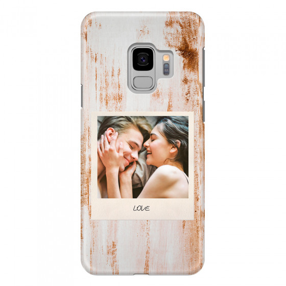 SAMSUNG - Galaxy S9 - 3D Snap Case - Wooden Polaroid