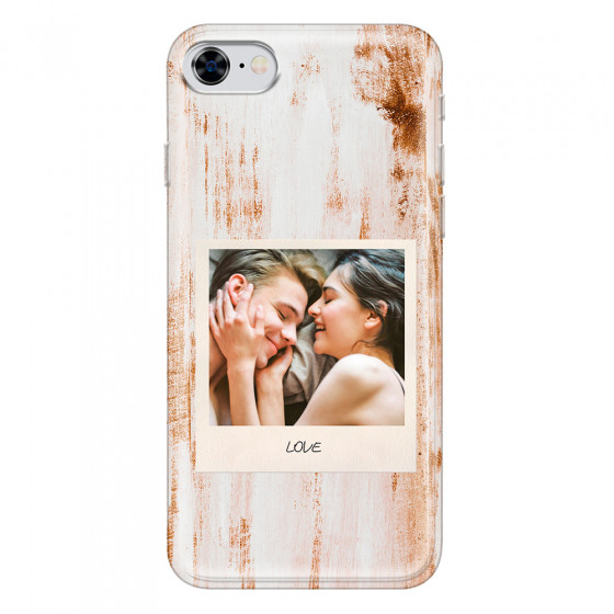 APPLE - iPhone 8 - Soft Clear Case - Wooden Polaroid