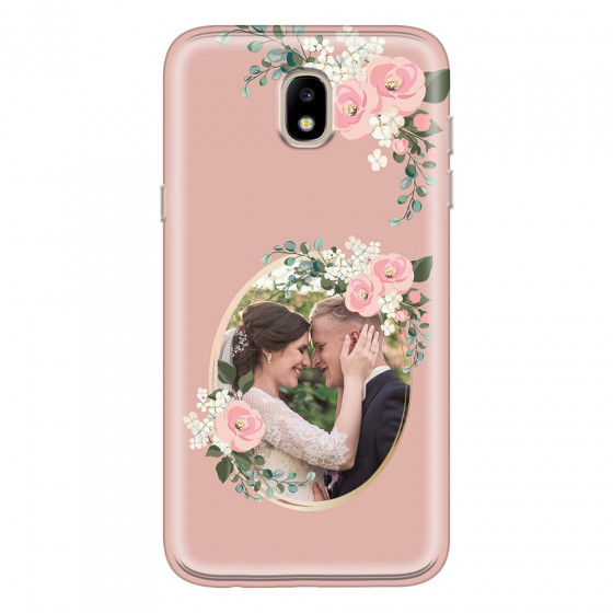 SAMSUNG - Galaxy J5 2017 - Soft Clear Case - Pink Floral Mirror Photo