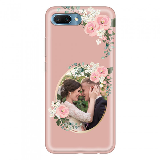 HONOR - Honor 10 - Soft Clear Case - Pink Floral Mirror Photo