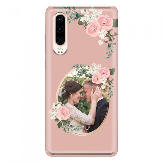 HUAWEI - P30 - Soft Clear Case - Pink Floral Mirror Photo